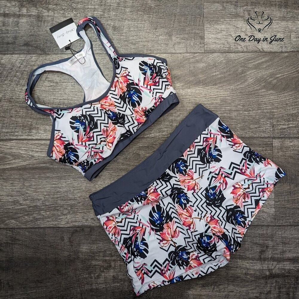 Wenly Zeng Crop Top Boyshort Bikini Swimsuit Size S